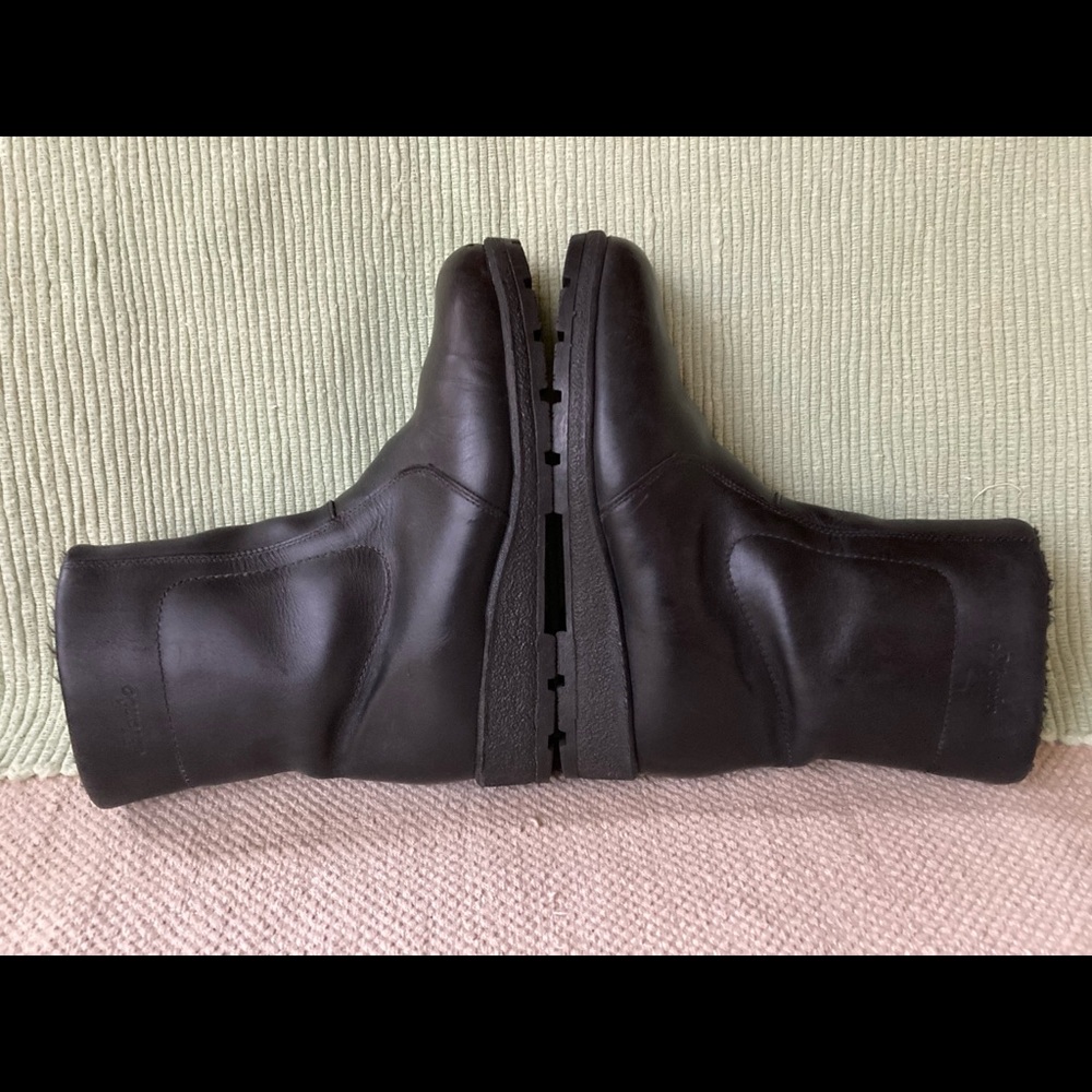 Blondo Men's Black Leather Wool-Lined Insulated Zip Mid Winter Boots Sz M8 - Picture 6 of 11